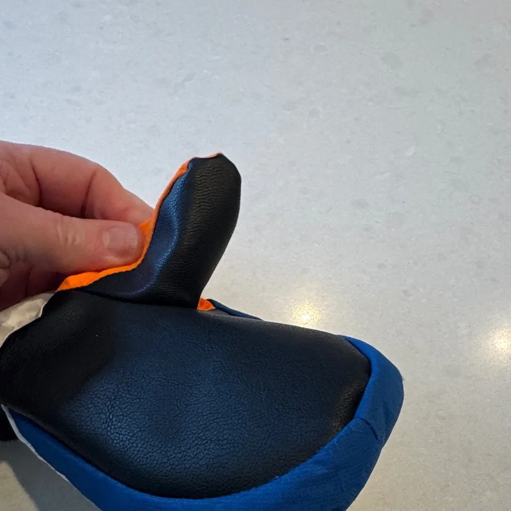 Kids Mittens - Blue, White, and Orange